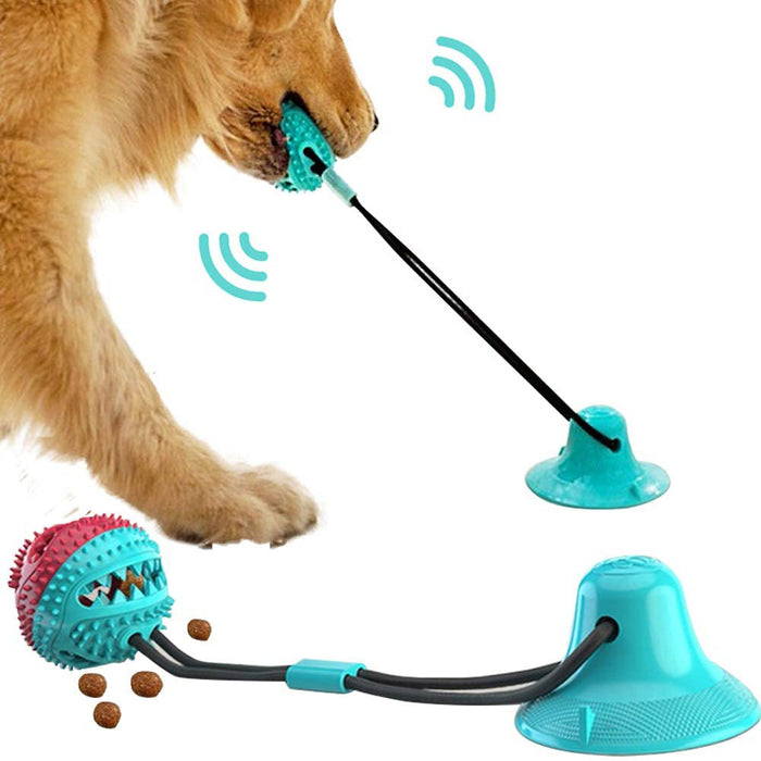 Dog Toys Silicon Suction Cup Tug Interactive Dog Ball Toy For Pet Chew