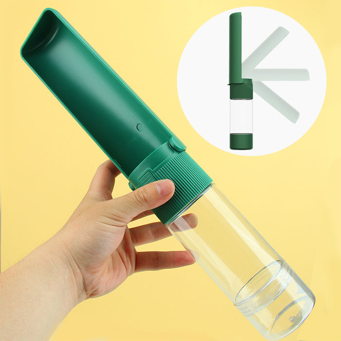 Pet portable Water Bottle With Food Dispenser