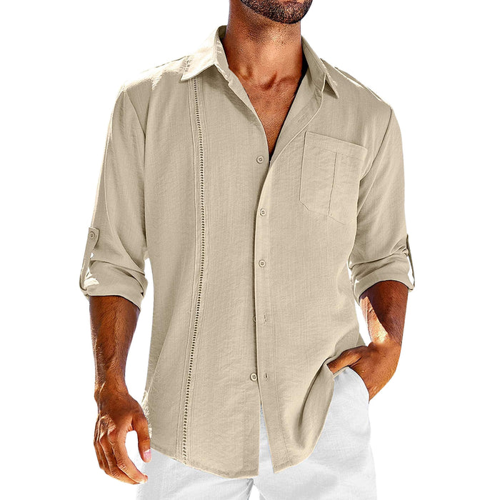 Solid Color Button Shirt