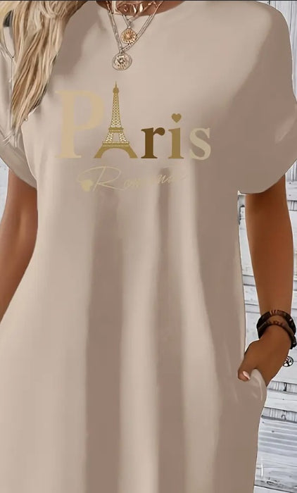 Crew Neck Tunic Dress