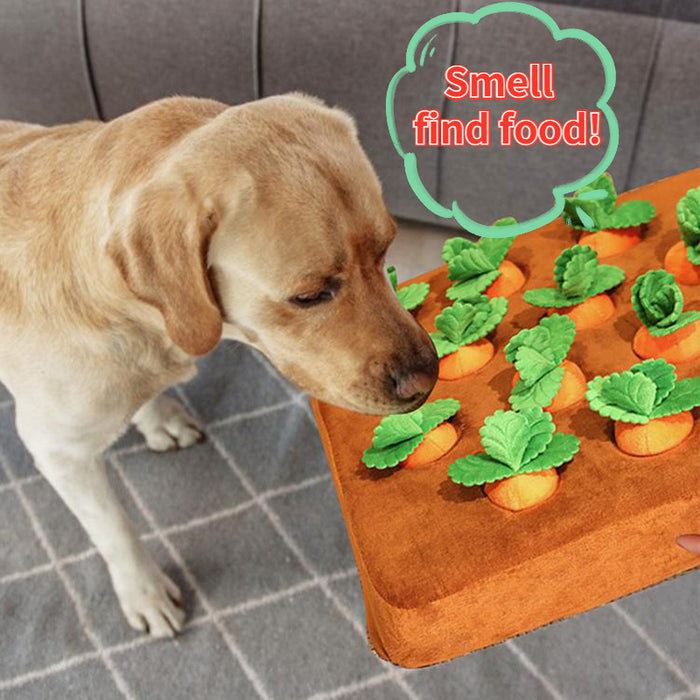 Pet Dog Toys Carrot Plush Toy Vegetable Chew Toy For Dogs Snuffle Mat