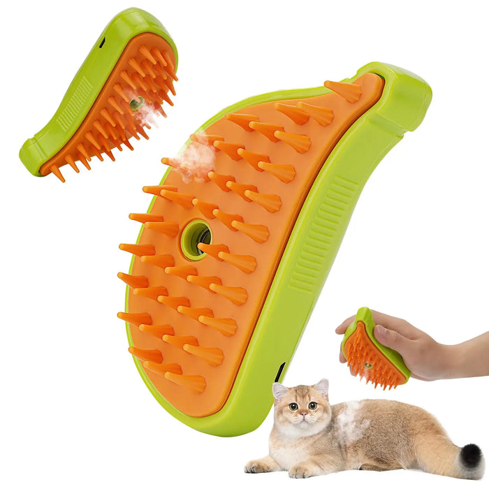 3 In 1 Pet Steam Brush Cat Dog Cleaning & Grooming Steamy Spray