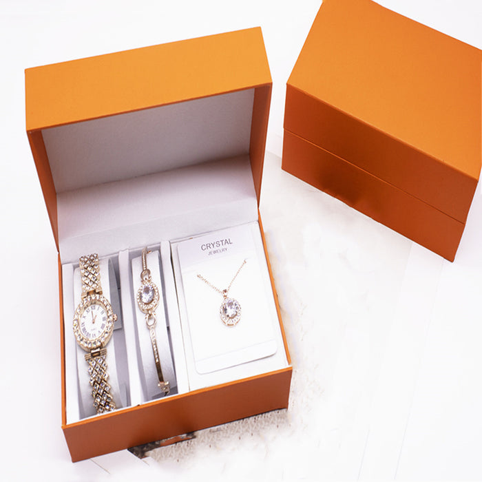 3-piece Rhinestone Watch Set
