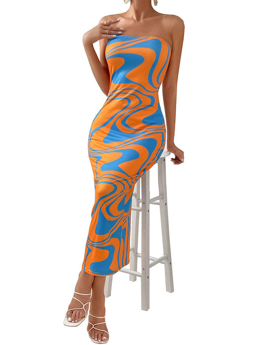 Printed Tube Dress