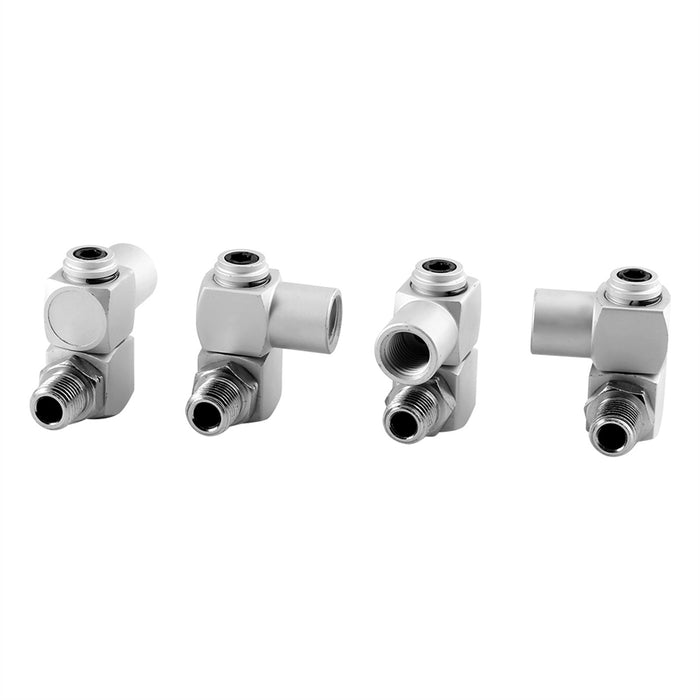 4pcs/Set Aluminum 1/4" Universal 360 Swivel Air Hose Connector Adapter Tool