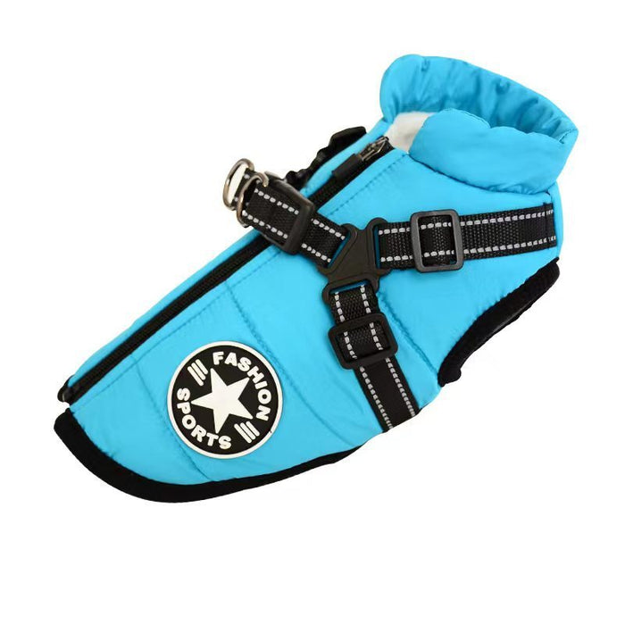 Waterproof & Winter Dog jacket With Harness