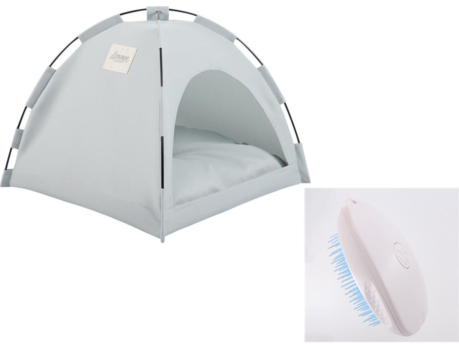 Cat Tent Cooling Mat Dog House Pet Sofa Camping Dog Bed With Cushion