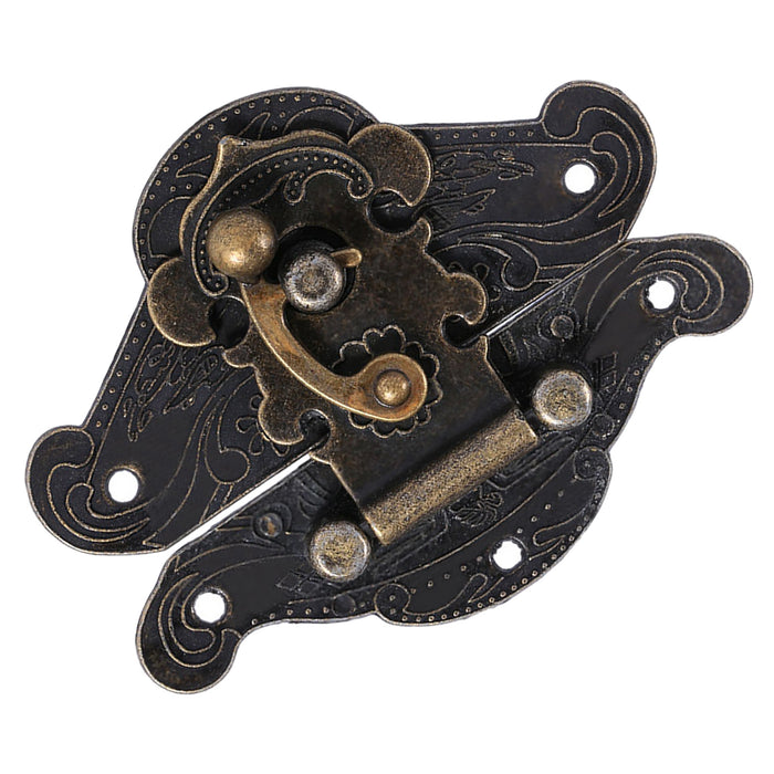 Antique Retro Vintage Decorative Latch Hasp Pad Chest Lock Plate For Wooden Jewelry Box XXS