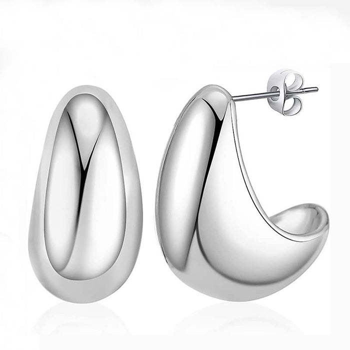 Metal Water Drop Earrings