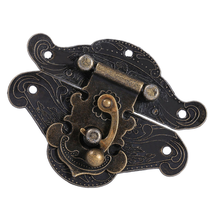 Antique Retro Vintage Decorative Latch Hasp Pad Chest Lock Plate For Wooden Jewelry Box XXS