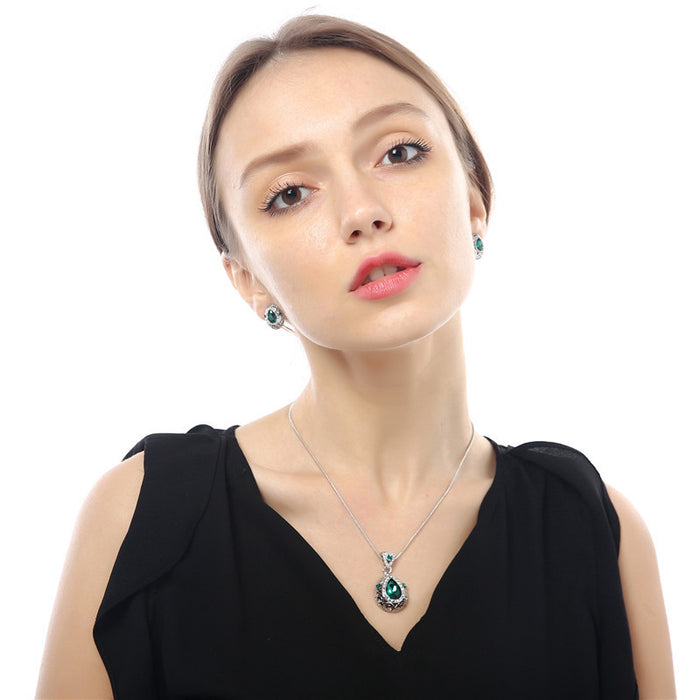 Austria crystal water droplet Necklace