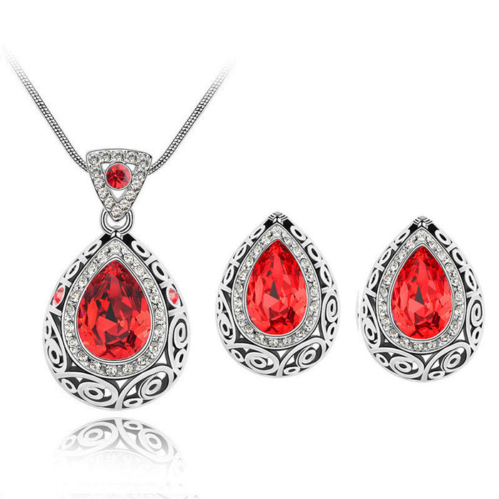 Austria crystal water droplet Necklace