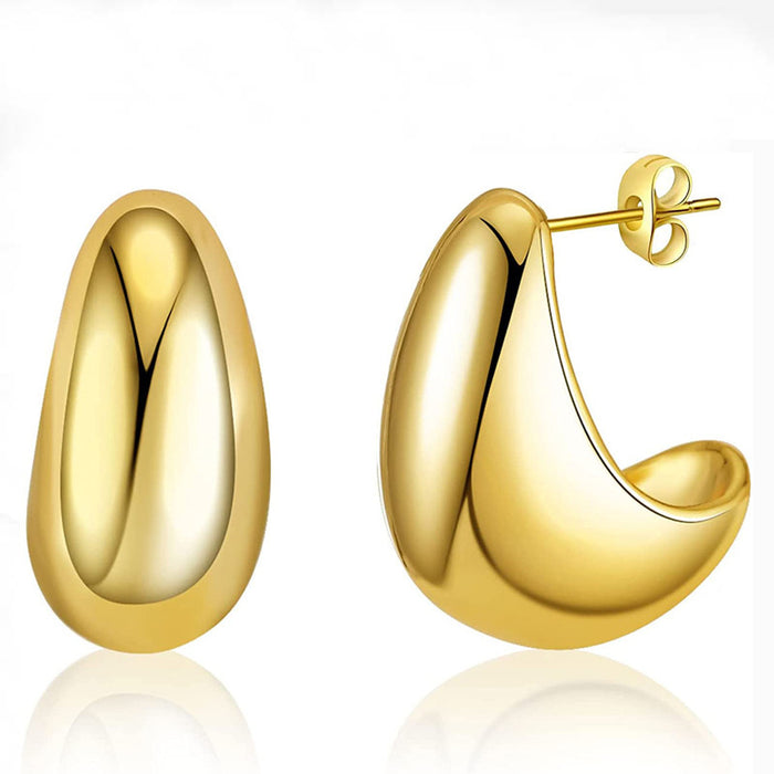 Metal Water Drop Earrings