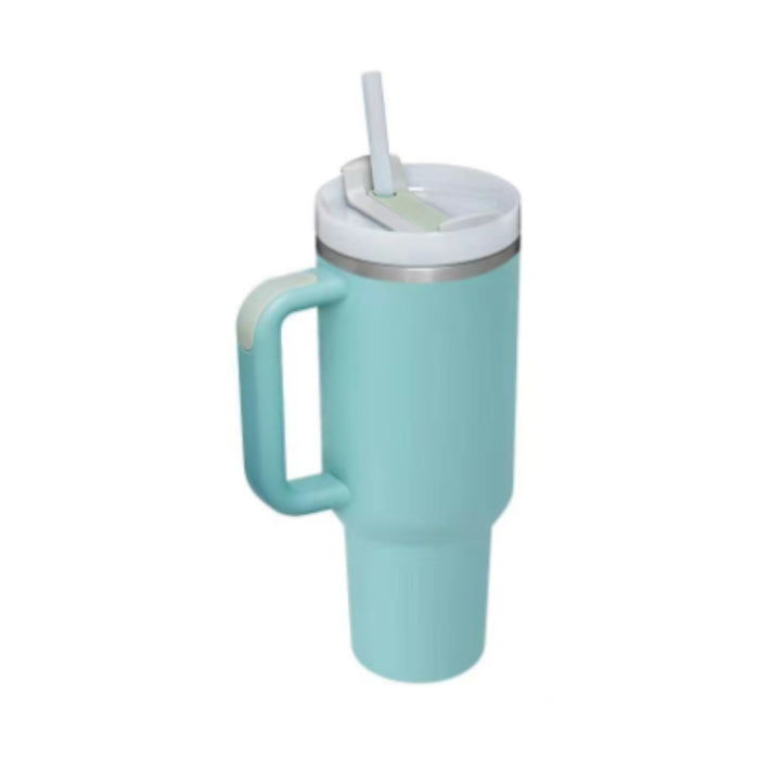 40 Oz Tumbler With Handle Straw Insulated, Stainless Steel Spill Proof