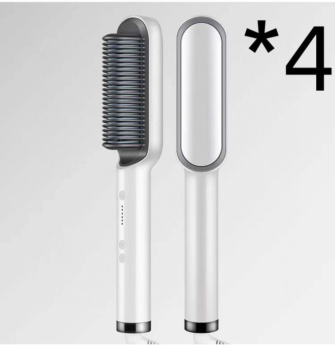 2 In 1 Hair Straightener Hot Comb Negative Ion Curling Tong Dual-purpose Electric Hair Brush