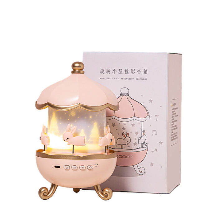 Night Light Projector Kids Nursery Children Room Space Rotation USB Rechargeable Led Night Lamp